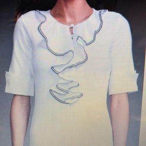 Cabi white knit shirt
